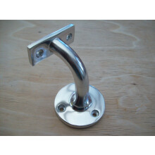 Polished Aluminium Handrail Bracket 65mm Stair Bannister Wall Support
