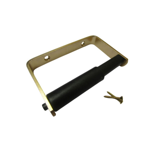 Basic Aluminium Toilet Roll Holder 135mm Gold Finish