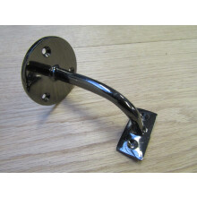 Black Nickel Handrail Bracket Solid Brass 75mm Stair Bannister Support
