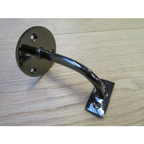 Black Nickel Handrail Bracket Solid Brass 75mm Stair Bannister Support