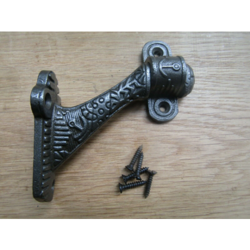 Windsor Swivel Handrail Bracket Antique Iron Cast Iron 75mm Support