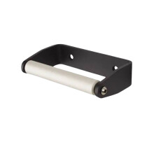 Steel Toilet Roll Holder Black Textured 135mm