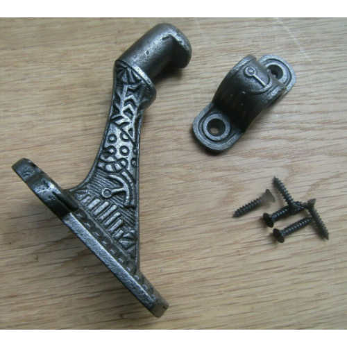 Windsor Swivel Handrail Bracket Antique Iron Cast Iron 75mm Support 2