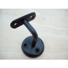 Black Steel Handrail Bracket 63mm Stair Bannister Wall Support Heavy
