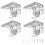 4Pcs Modern Blind Retainer Clip Mounting Bracket For 25mm 1