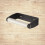 Steel Toilet Roll Holder Black Textured 135mm 5