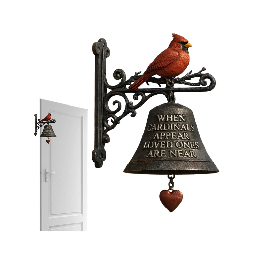Cardinal Red Bird Door Bell Decor For Homeowners Backyard Porch Entrances 5084511953388