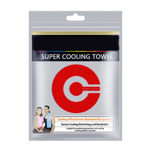 Cooling Towel Soft Breathable Chilly Towel, Ice-bright red