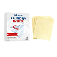 JAKEHOE Laundry Whitening Sheets Stain Removal, Anti-Yellowing, Long-Lasting Freshness, Brightening & Color Protection