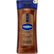 Vaseline Glazed and Glisten Golden Hour Body Gel Oil Glow Vanilla Cocoa Shimmering with Ultra-Hydrating Lipids and 100% - 6.8 Oz (Pack of 6)