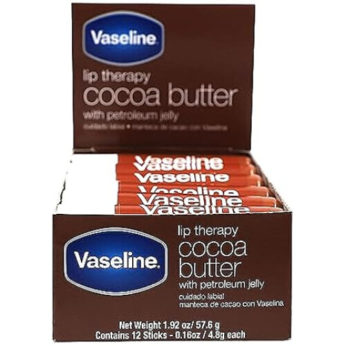 Vaseline Vaseline Lip w/o Backer Card Cocoa - 12 Pack Box
