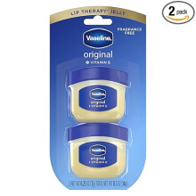 Vaseline Lip Therapy 2 Pack Original Mini For Dry, Chapped Lips Hydrating Lip Balm 0.5 oz