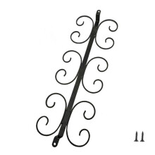 Under-Cabinet Wine Glass Rack Black Metal 12-Glass