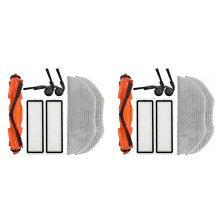 2 Set Compatible with Robot Vacuum S40 / OV81 Vacuum Replacement Parts Main Side Brush Mop Cloth HEPA Filter Accessories