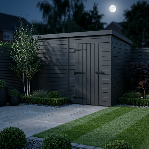 10x10 Pent Composite Shed Tanalised (Single Door, No Windows) 2