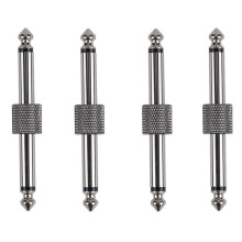 Gitarrenpedal-Anschlüsse: 6,35-mm-Klinkenstecker-Adapter (6,35 mm) für Kompakte Pedalboards, 4er-Pack