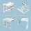4Pcs Modern Blind Retainer Clip Mounting Bracket For 25mm 4
