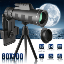 HD Monocular Telescope BAK4 80x100 with Smartphone Adapter
