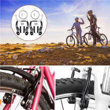 4 Pairs Bike Brakes Set Bike Brakes Mountain Bike Replacement for Most Bicycle and 2 Mountain Bike Brake Cables,End Caps