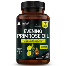 Evening Primrose Oil + Omega 6 Softgels - Providing Gamma-Linolenic Acid (GLA) & Linoleic Acid (LA), 1500mg Per Serving 180 Softgels
