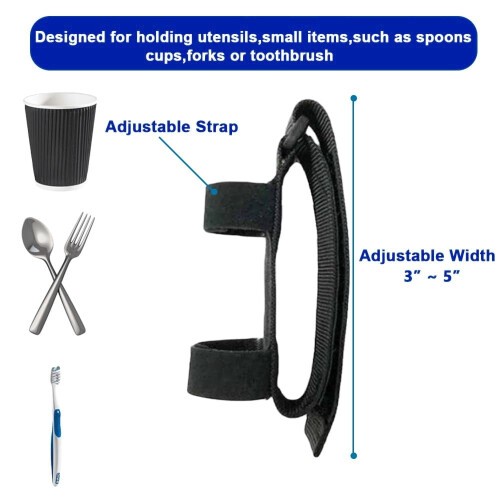 Cuff Utensil Holder Strap for Weak Grip 4 Pcs 1