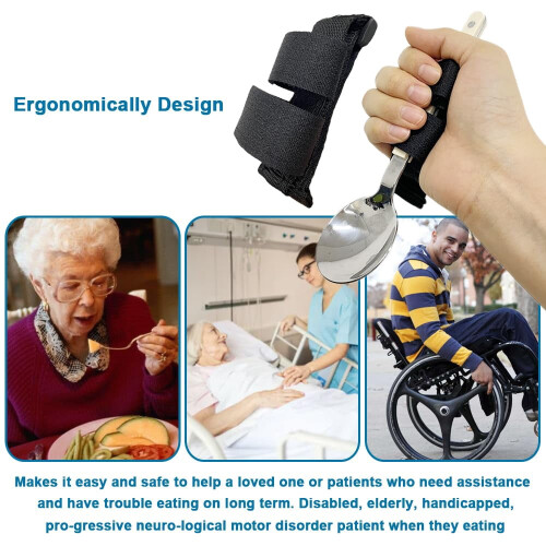 Cuff Utensil Holder Strap for Weak Grip 4 Pcs 2