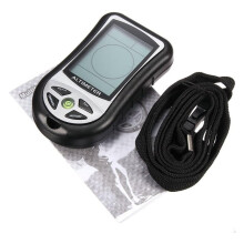 Bussola Digitale LCD Multifunzione per Escursionismo All'Aperto, Altimetro, Barometro, Termografo, Orologio