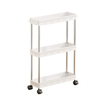 3-Tier Narrow Rolling Storage Cart with Shelves