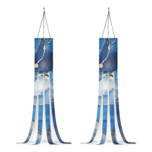 Blue Marble Stripes Windsock Outdoor 40 Inch