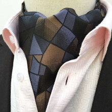 Men's Paisley Floral Scarf Ascot Tie Wedding Necktie