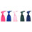 Men's Satin Neck Tie Classic Solid 8cm Wide 5 PCS 1