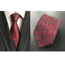 Men's Paisley Floral Jacquard Tie Wide 58"