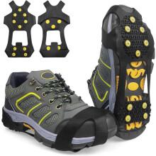 Ice Snow Cleats Rubber Traction Crampons 10-Stud