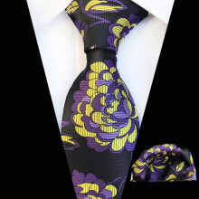 Men's Floral Paisley Tie and Pocket Square Set