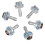 PC Water Cooling Barb Fitting G1/4 Thread 6 PCS 1