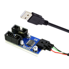 USB 2.0 Type-A to 9-pin Header Adapter Hub