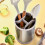 Stainless Steel Rotatable Kitchen Utensil Holder 1