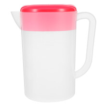 Red Plastic Pitcher with Lid 48 oz