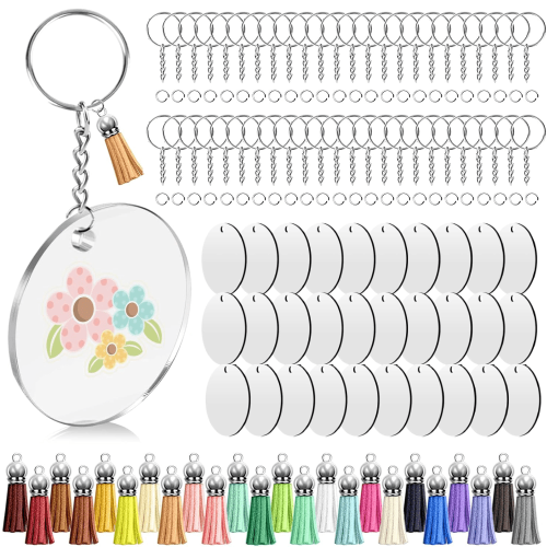Sublimation Keychain Blanks Set 240 pcs 2 inch round