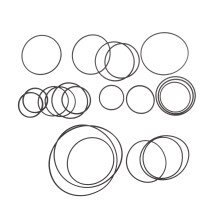 20 stuks 1 mm vierkant gevouwen rubberen riem 35-65 mm voor