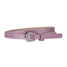Kids Faux Leather Belt Rose Red Adjustable Waistband