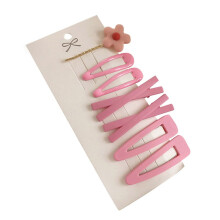 Sweet Flower Hair Clips for Women Pink 7 Pieces