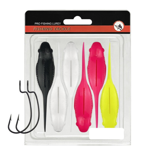 Tadpole Soft Baits Swimbait 10cm 6pcs Long-Tailed Sinking
