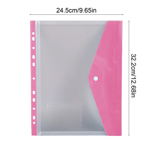 Expandable Binder Pocket Organizer 11-Hole Plastic Envelope 2