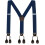 Men's Brown Button-End Suspenders Adjustable Elastic 1