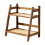 Wooden Rattan Double-Layer Desktop Storage Rack Brown 1