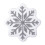 Snowflake Bathroom Rug Grey White 16x16 in 1