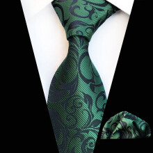 Men's Floral Paisley Tie and Pocket Square Set