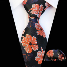 Men's Floral Paisley Tie and Pocket Square Set