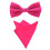 Szzoqdz Satin Pocket Square with Bowtie Pink 1
